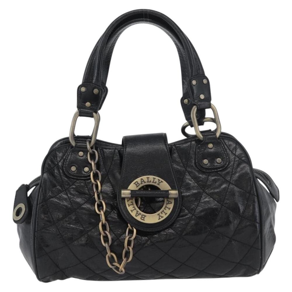 Bally Leather Tote Bag Black